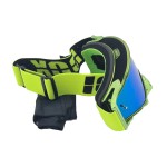 Ski, snowboard, motorcycling, cycling goggles, unisex, bright green frame, multicolor lens, O11GBMN